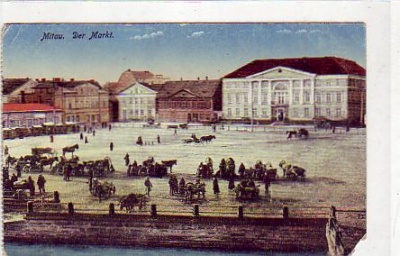 Mitau Markt  1917  Lettland