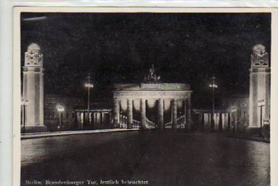 Berlin Mitte Brandenburger Tor Festschmuck ca 1940