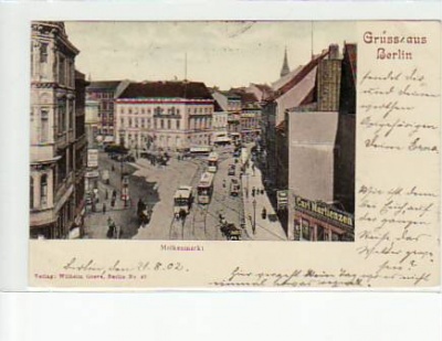 Berlin Mitte Molkenmarkt Strassenbahn 1902
