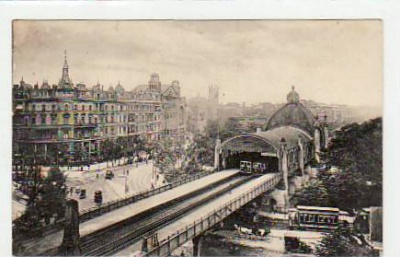 Berlin Schöneberg Nollendorfplatz Hochbahn Bahnhof ca 1910