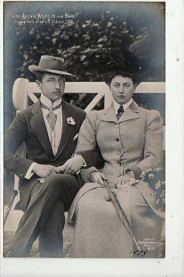 Adel Monarchie Prinz August Wilhelm von Preussen und Frau 1908