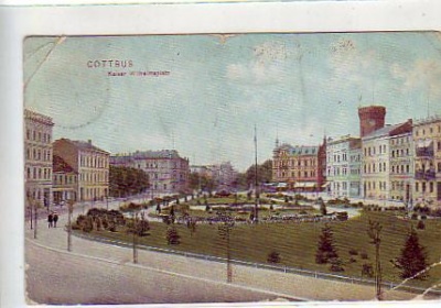 Cottbus , alte Ansichtskarten ,Kaiser Wilhelmplatz 1908
