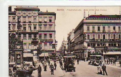 Berlin Mitte Friedrichstrasse Ecke Unter den Linden 1914