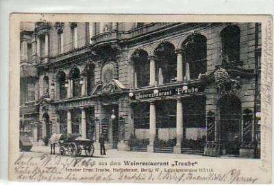 Berlin Mitte Weinrestaurant Traube 1906