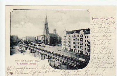 Berlin Kreuzberg Hochbahn Lausitzer Platz 1902